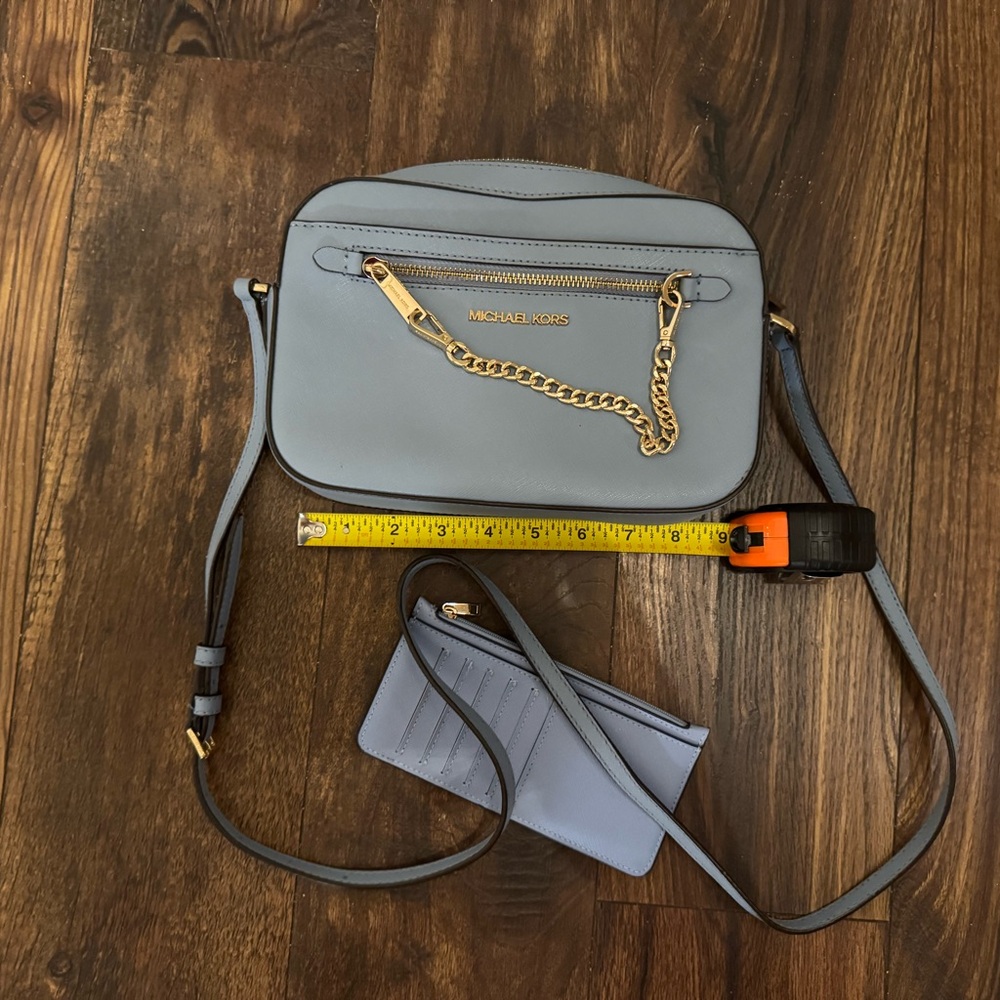 LIKE NEW blue michael kors cross body